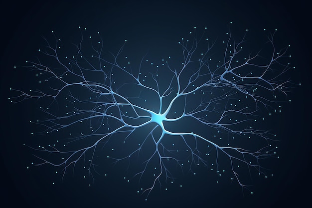 Neural wed complex nervous system brain neurons close up background