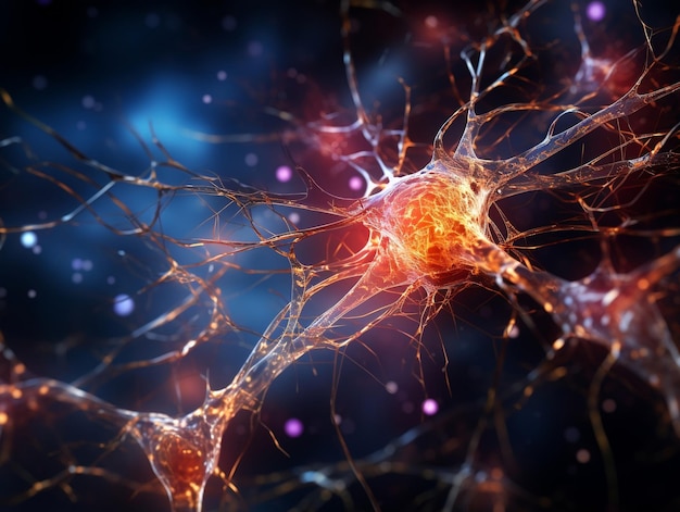 Neurale celneuronen die de hersenen verbinden Generatieve AI