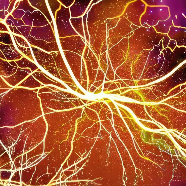 Foto modello di rete cellulare neuronale ai generativa