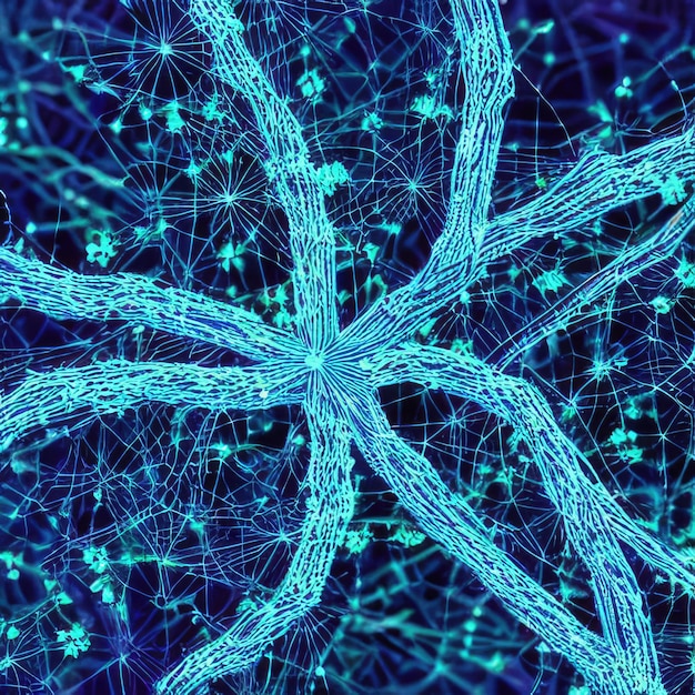 Foto modello di rete cellulare neuronale ai generativa