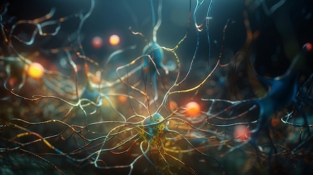 Neuron cells in the brain Neuron cells in human braingenerative ai