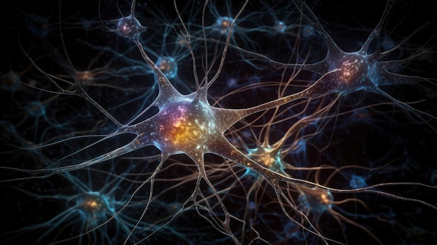 Neuronal Network in Action A Futuristic Technology Concept