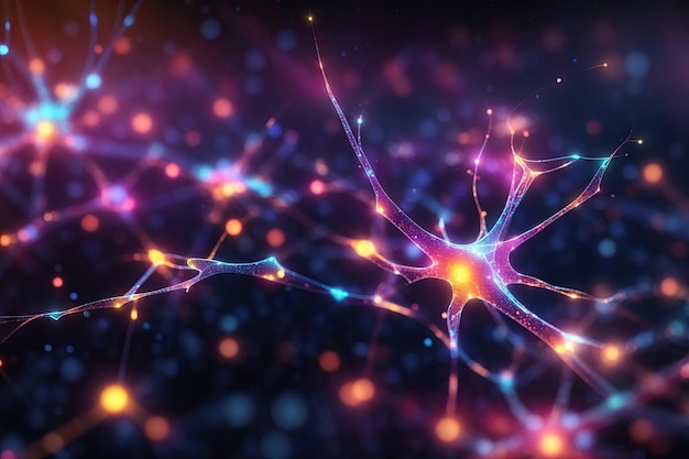 Neuronen abstracte achtergrond concept van het menselijk brein