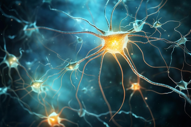 Photo neurons in the brain neuron model