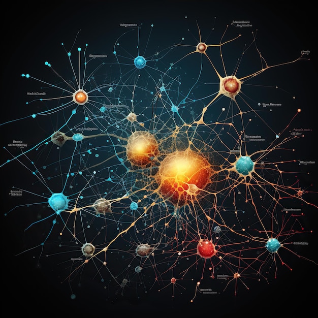 neurons inside a business chart