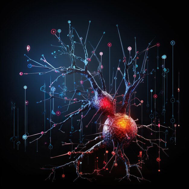 neurons inside a business chart