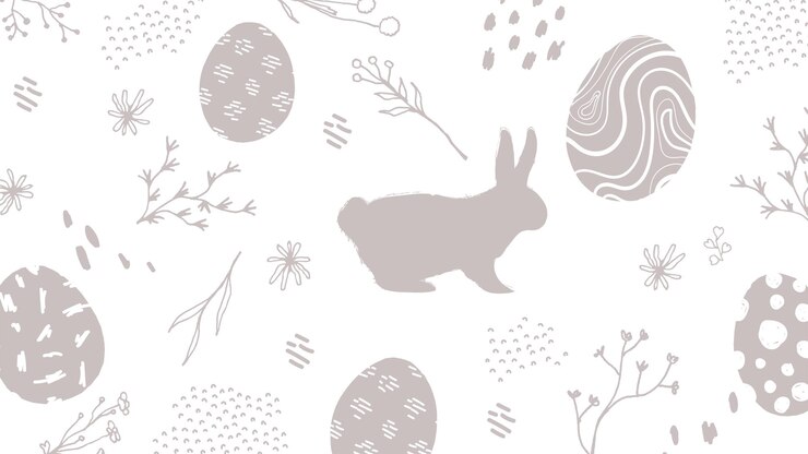 Photo neutral gray easter pattern transparent png
