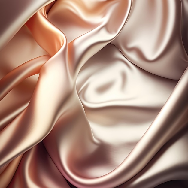 Neutral pale colors abstract shiny plastic silk or satin wavy background