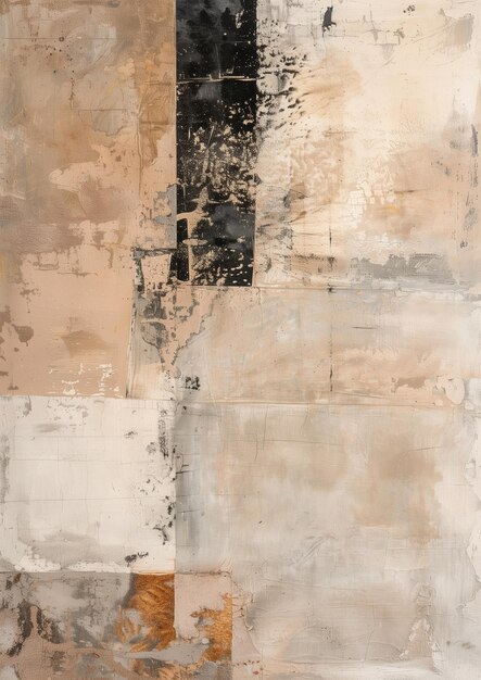 Neutrale abstracte kunst in beige tinten voor modern decor