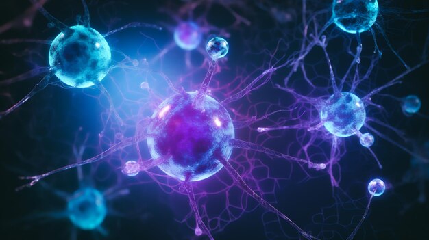 好中球は神経細胞と絡み合った白血球の一種です。 Generative AI