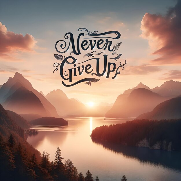 Never Give Up Motivation Quote