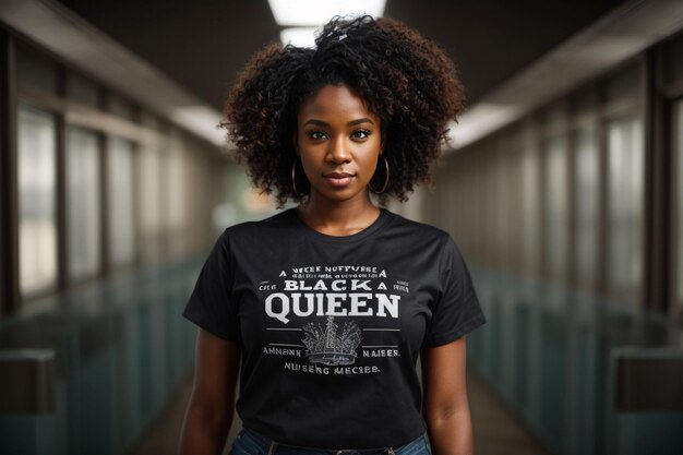 Photo never underestimate a black queen with a nursing degree nurse tshirt design nurse typography ar c