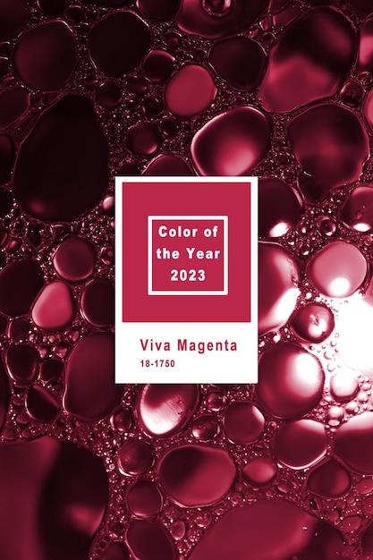 새로운 2023 트렌드 PANTONE 18-1750 Viva Magenta 색상