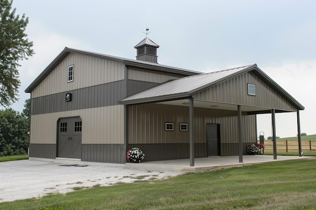 New barn with open carport