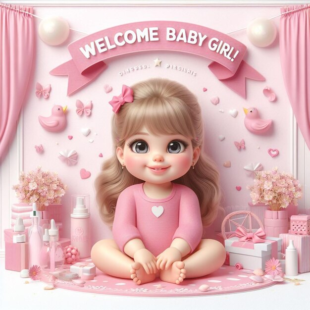 new born baby girl welcome