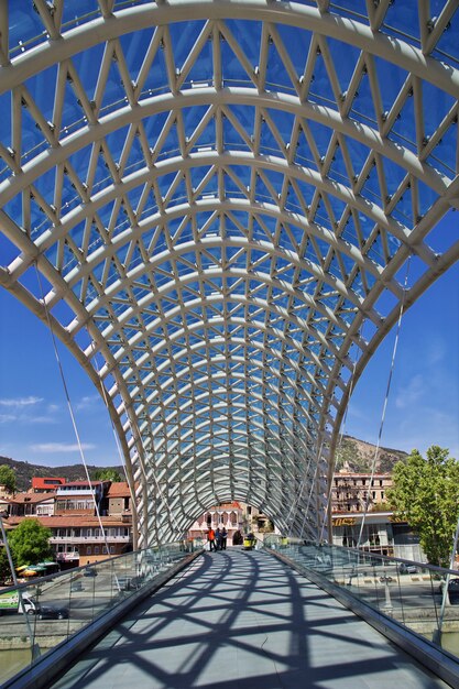 The new bridge in Tbilisi city, Georgia