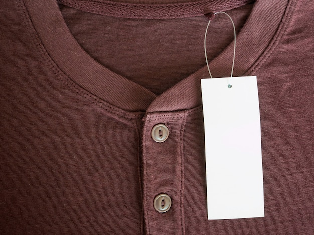 New brown shirt with blank price tag