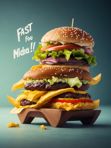 new burger with cheese wallpaper background fast foods