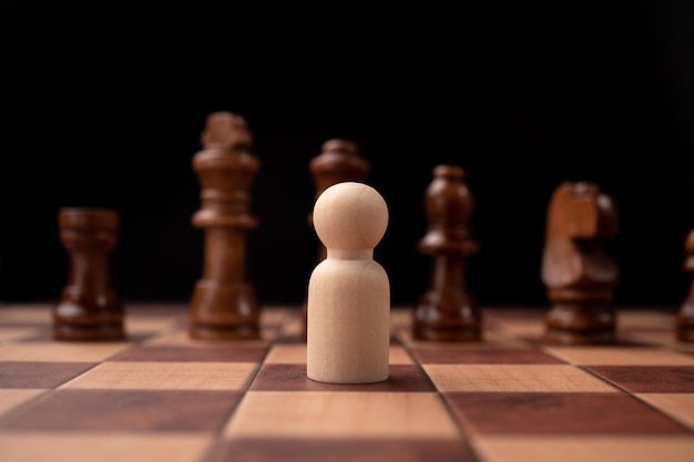 New business leader confrontation with king chess is a challenge for new business player, strategy and vision is key success.