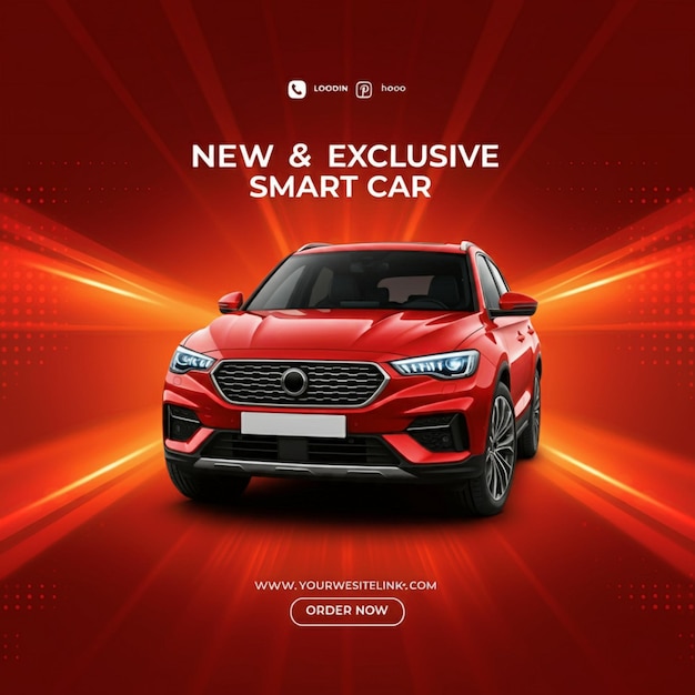 a new car with a license and smart car
