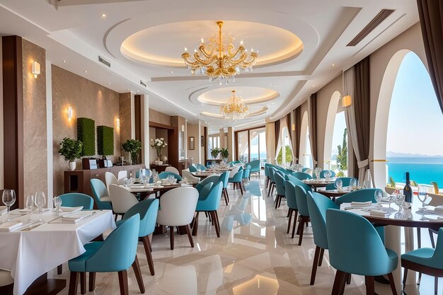 New and clean luxury restaurant in european style amara dolce vita luxury hotel