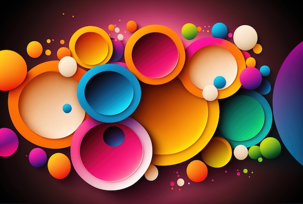 New colorful abstract background design with geometric circles
