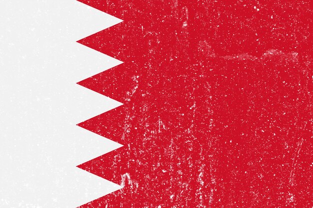 New concept Bahrain flag White messy wall stucco texture background Bahrain flag paint Bahrain flag history Bahrain new flag