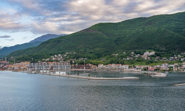 New construction at Meljine in Gulf of Kotor in Montenegro