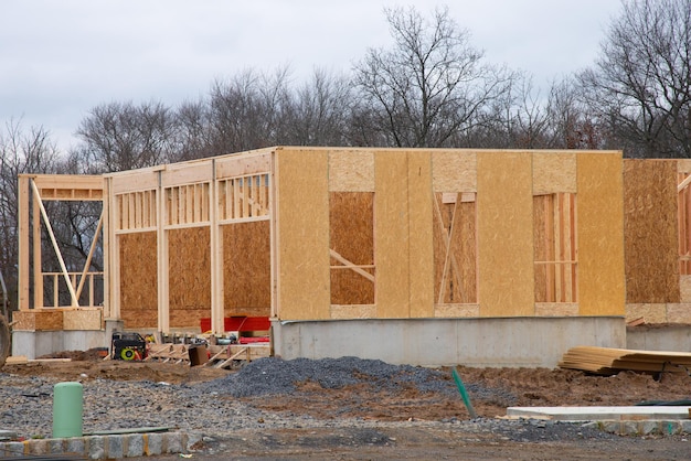 New construction of plywood house