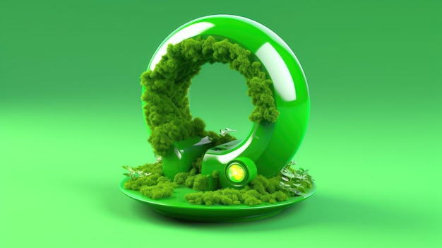 new_energy_environmental_protection_icon_green_cartoon