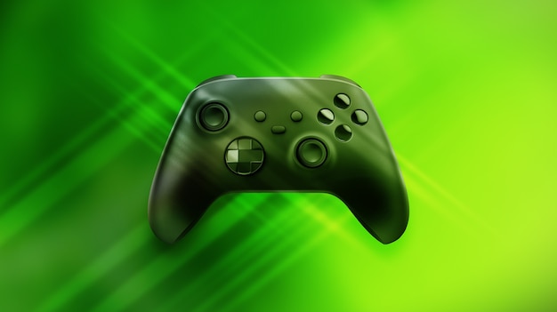 New generation game controller on green background.