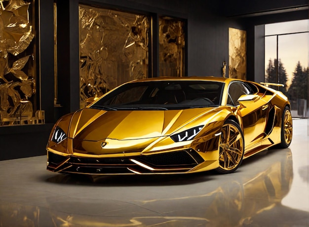 Foto nuova casa d'attesa della lamborghini dorata