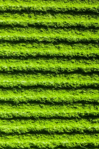 新しい緑の食器洗い布の垂直方向のビュー
