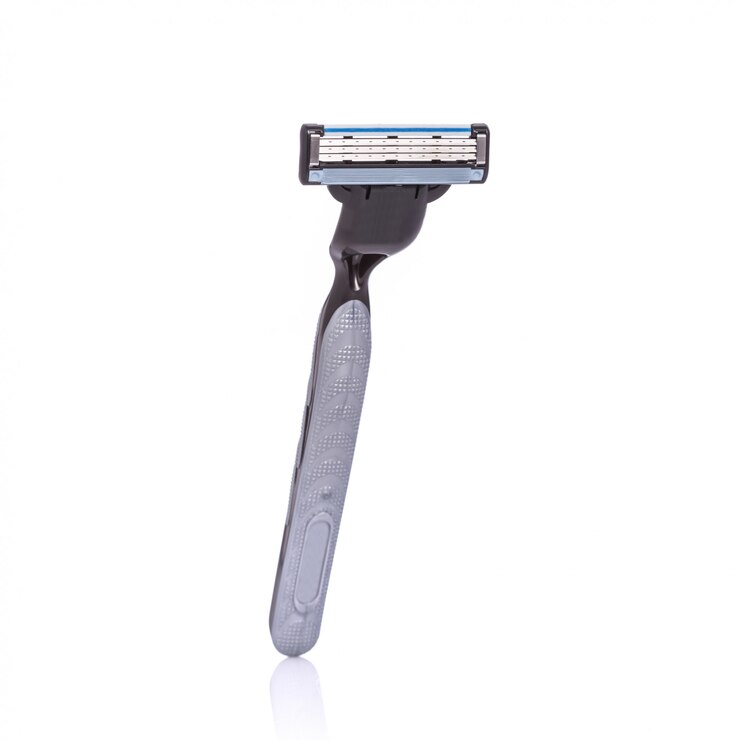 Photo new grey men razor.