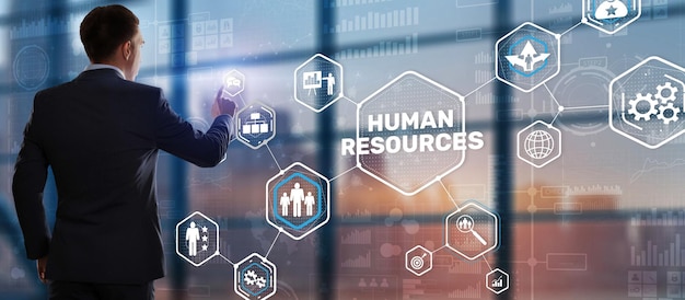 New Human resource management HR Team Building and recruitment concept