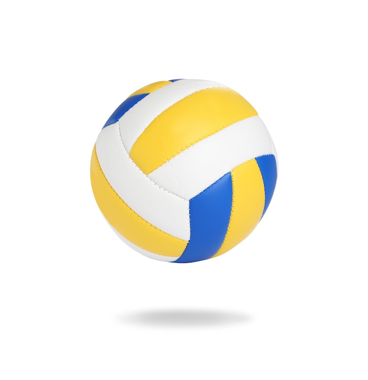 Photo new leather volleyball ball isolated on white