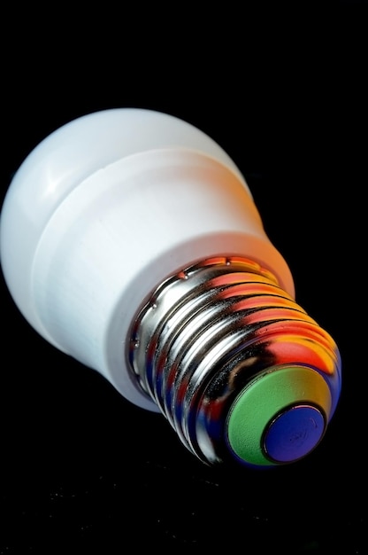 New LED lamp with e14 base. highlighted in different colors.