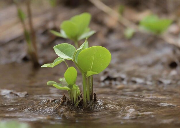 New life emerges in wet spring season Ai generated