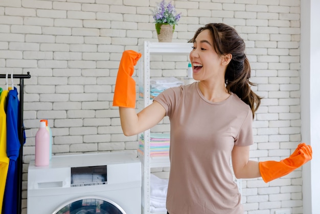 New maid Fighting with cleaning the house