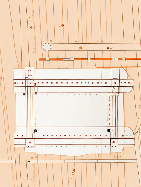 New Mexico Border Simple Line Art in Cute Style