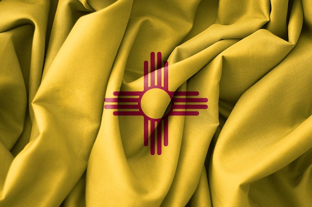 뉴멕시코 국기 USA State Flag New Mexico fabric flag 뉴멕시코 3D작업 및 3D이미지