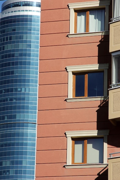 New and modern apartment and skyscraper