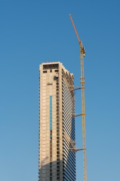 New multifamily houses against the blue sky new houses