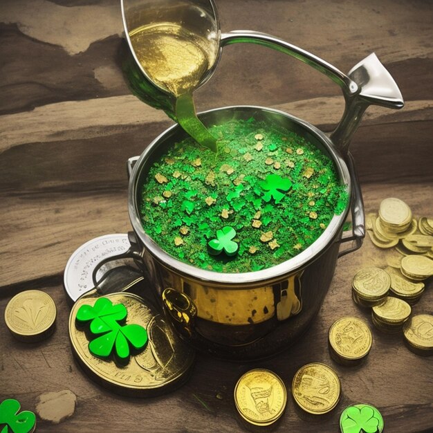 Photo new photo st patricks day pot of gold