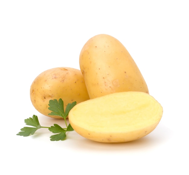 Photo new potato and green parsley