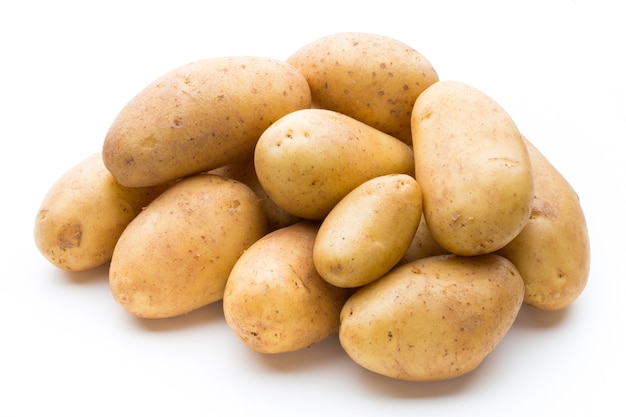 New potato isolated on the white background.