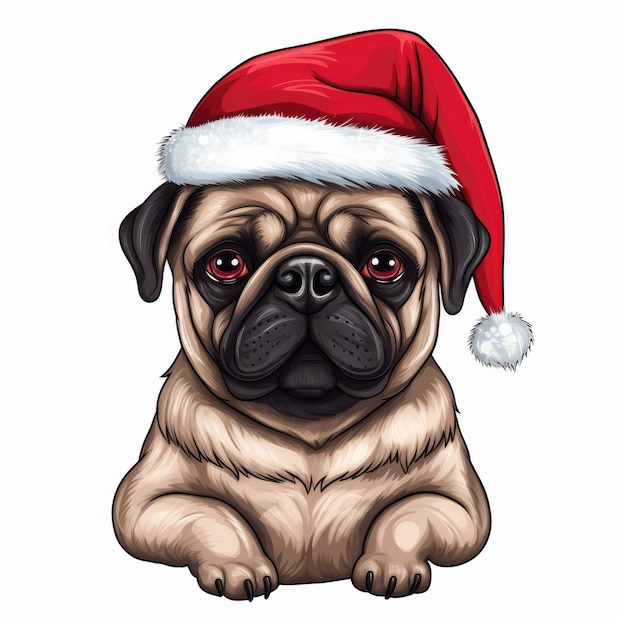 The New Pug Christmas Print