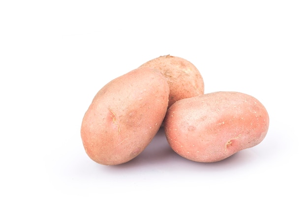 New red potato isolated on white background