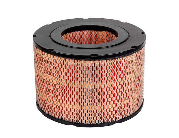 New round car motor air filter isolated 