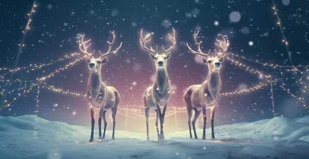 Photo new snow winter christmas animal